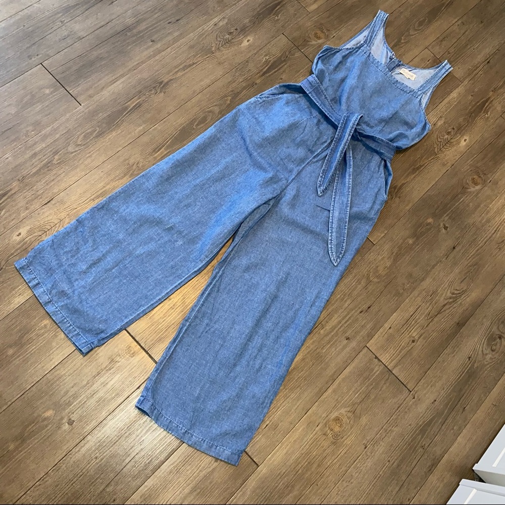 Madewell Muralist Denim sleeveless jumpsuit